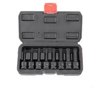 8PC Socket Adapter Set 1/2 Inch Drive with 12 Point Multi Tooth Socket Head for Impact Driver and Ratchet Wrench Suitable for M5