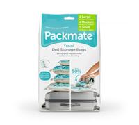 8Pc Travel Roll Vacuum Storage Bag Set (2 Small, 4 Medium, 2 Large) By Packmate