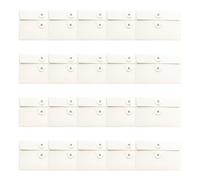 8pc Vintage Plan Card Envelopes with Secure Tie, White