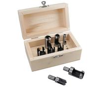 8pc Wood Plug Cutter/Cutting Set Dowel Maker Cutting Tools 10mm Shank TE062