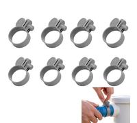 8Pcs 1 1/4" Plastic Hose Clamps, Compatible with Intex & Above-Ground Pool Systems, Leak-Proof Pool Hose Connector, Heavy Duty Garden Hose Parts & Ground Clamp for Filters, Pumps