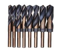 8Pcs 1/2 Inch Shank HSS 4241 Twist Drill Bit Set 9/16 To 1 Inch Twist Drill For Wood Metal(No case)