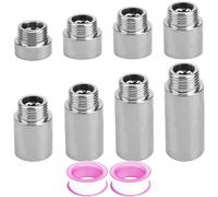 8PCS 1/2-Zoll Shower Hose Connector, SVOCK Shower Arm Extension, Showering Head Extension Arm 10 15 20 25 30 40 50 60mm, Female Thread Reducer Coupling Straight Adapter Connector