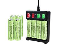 8PCS 1.2V 1800mAh Ni-MH AA Batteries with USB Charger Suitable for Wireless Microphone, Electric toys, RC Mouse, Calculator, Shaver, Household Appliances, Solar Lights Rechargeable Batteries