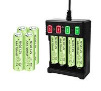 8PCS 1.2V 700mAh Ni-Cd AAA Batteries with USB Charger Suitable for Wireless Microphone, Electric Toys, RC Mouse, Calculator, Shaver, Keyboard, Household Appliances, Solar Light Rechargeable Batteries