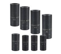 8Pcs 1/4 3/8 Hexagon Socket Wrench Head Standard Car Auto Truck for Ratcheting Wrench Sleeve Replacement Thread Cutting Tool Set