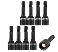 8PCS 1/4" Hex Shank 8mm x 65mm Magnetic Nut Setter Driver Drill Bit Set, 8mm Impact Drive Socket Sets, Allen Key Drill Bit Set for Impact Tools, Electric Screwdriver, Auto Repair, Woodworking