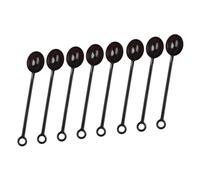 8PCS 10g Black Coffee Spoons Bubble Tea Coffee Measuring Scoop Long Handle Plastic Coffee Scoop for Ground Coffee Milk Tea Powder