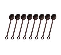 8PCS 10g Coffee Scoop Plastic Coffee Measuring Spoon Long Handle Bubble Tea Spoons Brown Coffee Spoon for Powder Sugar