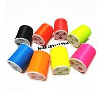(8pcs*130yd) Kalavarma Rod Wrapping Thread Fluorescent 7 Color Every Spool 130yd 120m Complete Pack add Extra a Black Color Thread