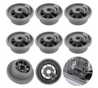 8Pcs 165314 Dishwasher Lower Rack Wheel Replacement, Dishwasher Basket Wheels for Bosch Kenmore Neff Siemens AH3439123 PS3439123 EA3439123 PS8697067 Dishwashers Replacement Part Accessories