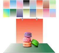 8PCS 16Patterns Product Food Photography Background Gradient Paper 34.3X22 Inch 2-in-1 Double Sided Flat Lay Photo Tabletop Backdrops Boards for Delicious Food Jewelry Cosmetics Makeup Props