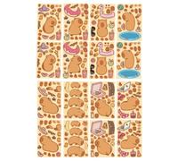 8pcs/16pcs Capybaras Sticker for Easy Application and Removal Waterproof Laptop Skateboard Bike Decal Animal Lover Gifts Fun Home Decoration