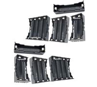 8Pcs 18650 Battery Case Holder Set, Lsgoodcare 1 2 3 4 Slots x 3.7V DIY Battery Storage Box, in Parallel/serial Black Plastic Batteries Case with Pin for 18650