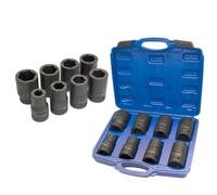 8PCS 19-41mm Socket Wrench Set | 1 Inch Drive Metric Nut Sockets with Plastic Protectors for Alloy Wheels | Chrome Vanadium Steel For Impact Tool Kit for Home and