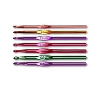 8Pcs 2-5.5mm Different Size Colored Aluminum Crochet Hooks Needles Set Tools Sewing Tools & Supplies Birthday Chirstmas Thanksgiving Valentine's Day Gifts (Multicolor)