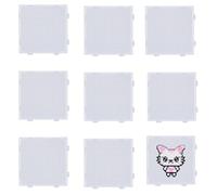 8Pcs 2.6mm Fuse Beads Board, Clear Plastic Hama Beads Pegboard, Stimulate Children's Creativity and Imagination, Hammer Bead Set, Suitable for Children's DIY Handmade Products