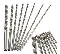 8pcs 200mm Extra Long Twist Drill Bits Straight Shank High-Speed Steel for Wood Plastic and Aluminum