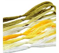 8PCS 20M Embroidery Thread Mulberry Silk Cross Stitch Threads Embroidery Floss for Sewing Knotting, Yellow Tone