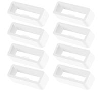 8pcs 20mm Band Keeper for Garmin Vivoactive 6/5/3/Venu Sq 2/Venu 2 Plus/Forerunner 55 245 165/Feinx 8 43mm/Fenix 7S/Fenix 6S/Fenix 5S Wristband Loop, 20mm Replacement Watch Band Ring 8*white