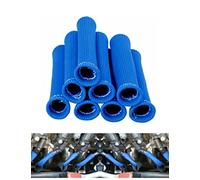 8pcs 2500° Spark Plug Wire Boots Protector Sleeve Heat Shield Cover For LS1/LS2 (Blue)