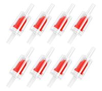 8Pcs 3/16 Inch Aquarium Check Valves Plastic One Way Non-Return Check Valve for Fish Tank,Red (QVY09003)