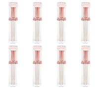 8pcs 3.5ml Butterfly Bow Lip Gloss Tube with Wand Applicator | Plastic PP Refillable Container, Leak-proof Easy Use, for Serum Oils and Lip Glaze, On-the-go Vanity