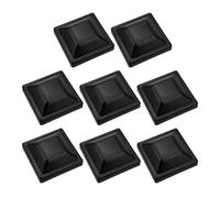 8PCS 3.78"x3.78" Black Plastic Fence Post Caps Deck Post Covers | 8PCS Black Plastic Post Caps 3.78x3.78x1.22" With Screws, Fits 3.58" Inner