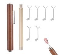 8pcs 3-in-1 Cat Eye Nail Magnet Tool Set, Including Wooden Handle Magnetic Pen Double-Head Magnetic Pen Y Shape Magnets for Home Nail Salon Cateye Gel Polish DIY