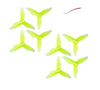 8PCS 3 Toothpick Propeller 2X2.3X3 1mm 1.5mm Compatible With Hurricane 2023 2inch FPV Racing Freestyle Drones(4Pairs Yellow 1.5mm)