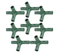 8Pcs 3 Way/4 Way 19mm Greenhouse Frame Furniture Connectors Fitting Build Garden Framework Supports Cages Fruit Cages Netting Frames Fencing Building Connectors(1#)