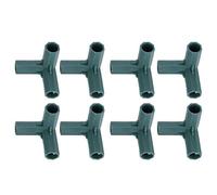 8Pcs 3-Way Corner Connector, 16mm Elbow PVC Pipe Fitting Build Greenhouse Frame Furniture Connectors Pipe Joint Building Plant Stakes Cages Supports