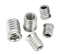 8pcs 304 Stainless Steel Hex Socket Embedded Insert Furniture Nut M4 M5 M6 M8 Insert Nut Table Desk Chair Bed Nutsert(M4x10)
