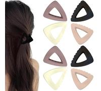 8pcs 4.5cm Triangle Hair Clips for High Tails Styling Simple Style Hair Claw Clip Hair Clips