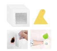 8PCS 4'' By 4'' Wall Repair Patch, Self Adhesive Drywall Patch Repair Kit, Plasterboard Patch, Plaster Repair Kit, Safe Mend Plaster, Dry Wall Hole Repair Kit for Broken Walls Repairing/Ceiling Filler