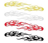 8Pcs 4 Colors Flame Car Stickers Flame Reflective Sticker Car Flames Graphics Stickers 3D Stereoscopic Personality Stickers Suitable for Car Truck Motorcycle