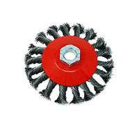 8Pcs 4" Twisted Knot Wire Wheels Flat Brush For Angle Grinder Remove Rust