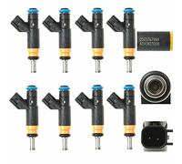 8Pcs 4Holes 05037479AA Fuel Injectors 2011-2015 Replacement For Dodge Challenger 2011-16 Replacement For Jeep Grand Cherokee 2012-2017 Replacement For Ram 1500 2500 3500 5.7L 6.1L
