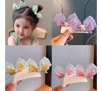 8pcs (4pairs) Easter Rabbit-ear Hair Clips for Girls,3D Bow with Pearl Toddler Hairpin,Kindergarten Barrettes Bowknot Hair Accessories,Green,Yellow,Purple,Pink