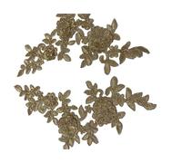 8pcs/4pairs Gold White Three-Dimensional Embroidered Lace