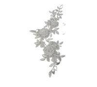 8pcs/4pairs Gold White Three-Dimensional Embroidered Lace