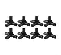 8PCS 4Way PVC Pipe Fittings for DIY Plant Support and Greenhouse Frames with ABS Plastic Connectors for Indoor and Outdoor Use (19mm)