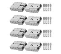 8Pcs 50A Battery Quick Connector, 50 Amp 600V Connection Plug Quick Disconnect Connector with Copper Terminal for Anderson Powerpole 6-12AWG AWG AC/DC Power Tool Electric Forklifts Vehicle