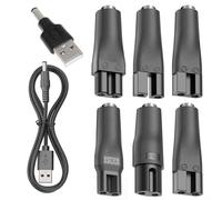 8PCS 5V Electric Shaver Charger Cable Kit - Power Cord 5V Replacement Charger USB Adapter Set for Power Electric Hair Clippers, Beard Trimmers, Shavers, Bathroom and Travel Essential
