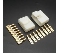 (8Pcs)6.3mm 6 Way Pin Electrical Multi Plug Connector Terminal Block Kit for Cars, Motorcycles, and Boats