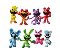 (8pcs（6.5-10.5cm)#2) 8/10pcs Smiling Critters Handmade Model Game Toy Collection Decoration Kid Gift