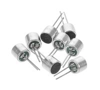 8pcs 6050 Pin Microphone Microphones Mini Polycarbonate Split Transducer Sensor Accessories Mini Electret Condenser Mic Silver Aluminum