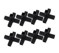 8pcs 8 Way Black Plastic Square Tube Connector for DIY Structures | 20mm Tubing Joint, Smooth Inner Groove, Stable Support, Rust Resistant, Effortless Fitting for Wire Shelving and Workspace