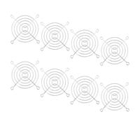 8pcs 80mm Metal Fan Grill Cover Dustproof Mesh for Computer Cooling | Silver Scratch-resistant Finish, Ventilation and Finger Protection, Suitable for Case and Radiator Use