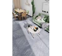 8Pcs 80x80cm Stone Texture Self Adhesive PVC Flooring, 5.12㎡ Living and Home Dark Grey One Size